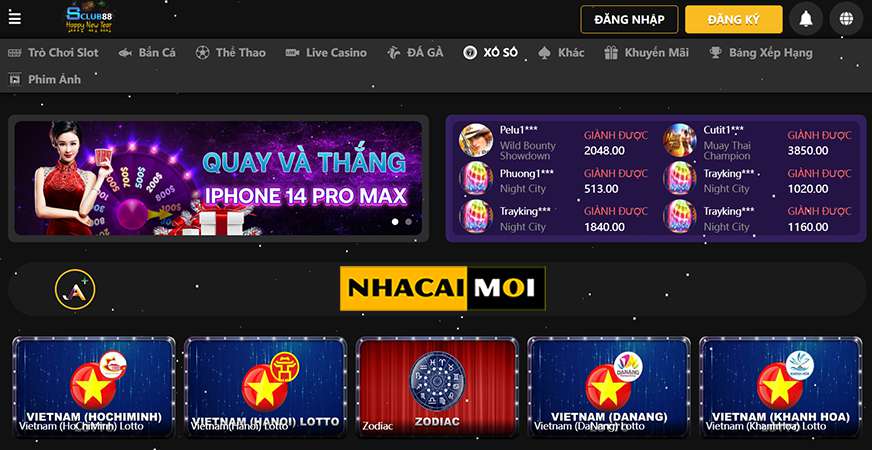 Số lượng sảnh trò chơi trên trang web Xx88 - Xx88