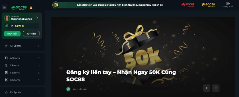 Nạp tiền vào tài khoản 99Ok thông qua ngân hàng trực tuyến - 99Ok